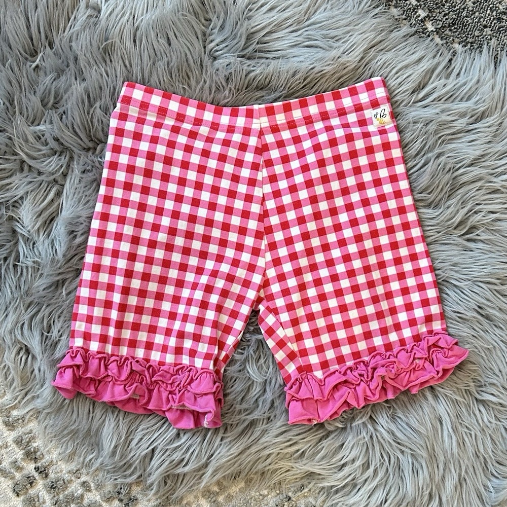 Wildflowers Clothing Girls La La Land Pink Check Shorties‎ Shorts Size 14